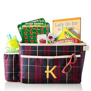 Car Organizer, Red Plaid