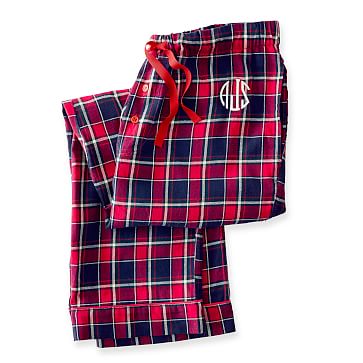 Women's Woven PJ Bottoms, Extra-Small, Red Plaid