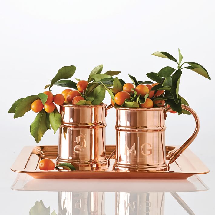 Love these monogrammed copper mugs