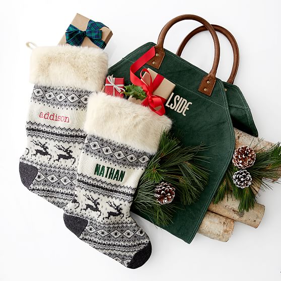 Canvas and Leather Log Holder Mark and Graham