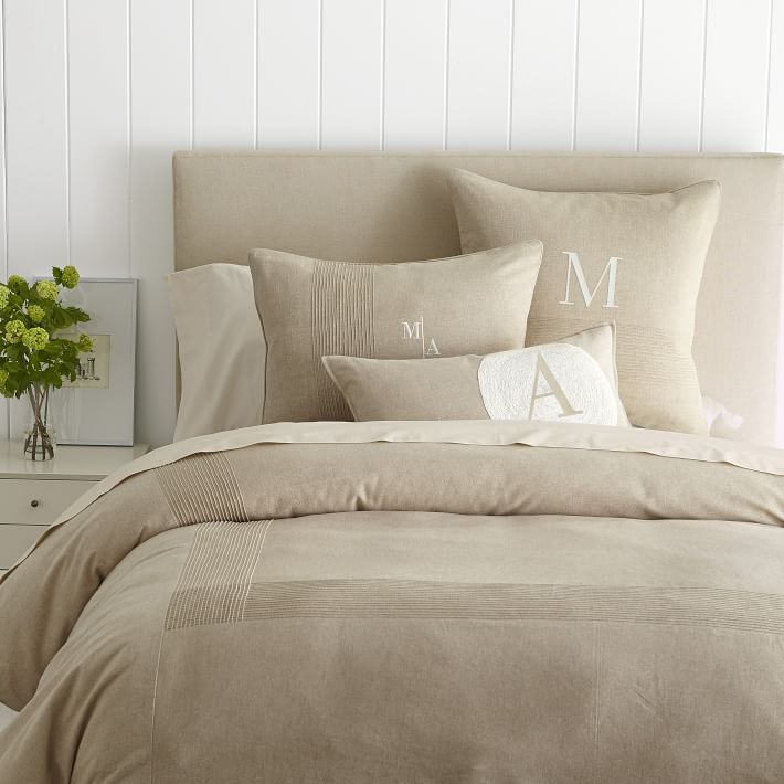 Chambray Pintuck Duvet Cover Sham Mark And Graham