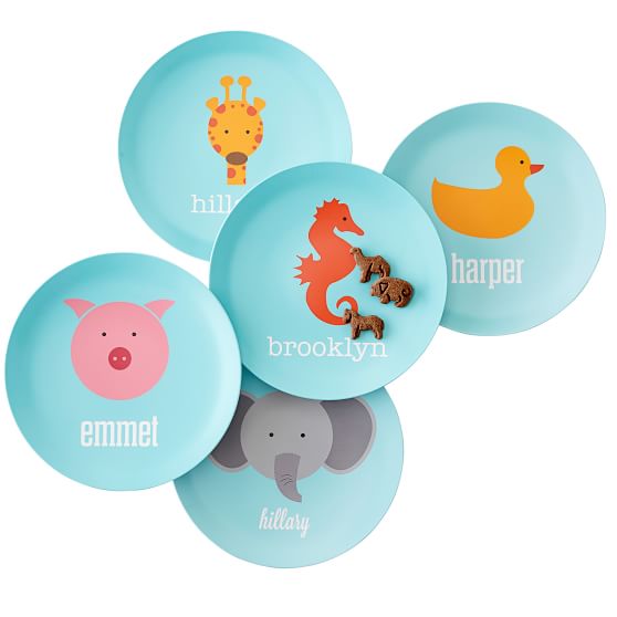 Baby's First Melamine Plate, Graphic Mark and Graham