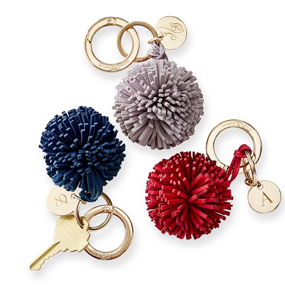 Leather Pompom Keychain Mark and Graham