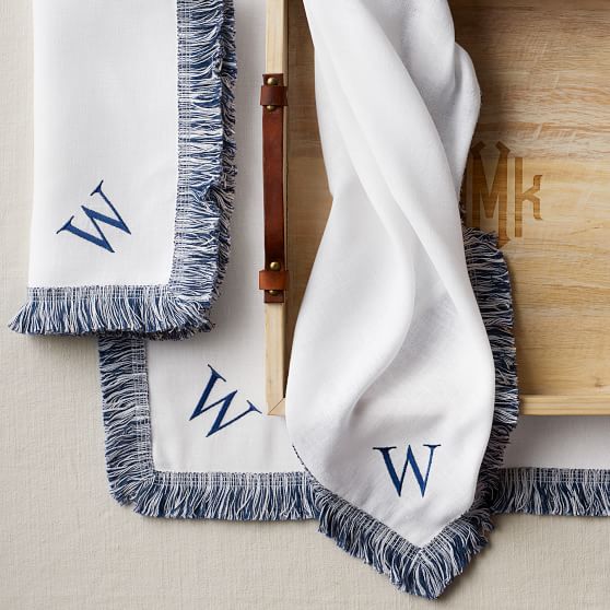 Monogram Fringe Napkins