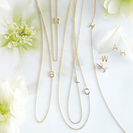 Maya Brenner Asymmetrical Initial Necklace