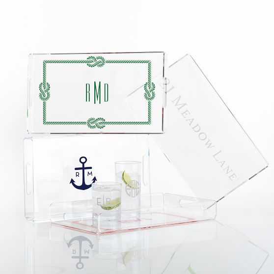 graphic rectangular acrylic tray mark and graham