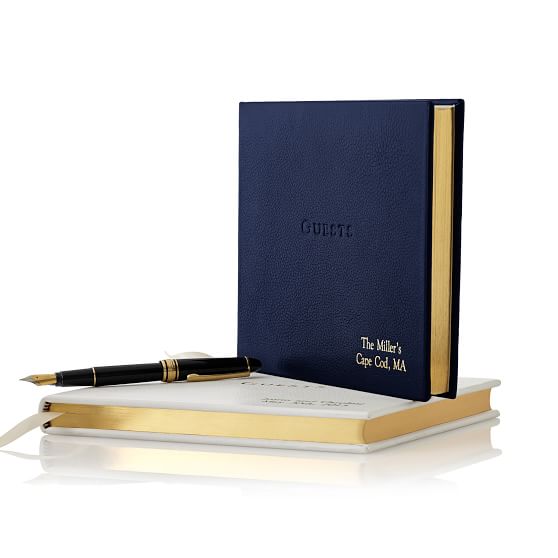 Leather Guest Book Mark And Graham