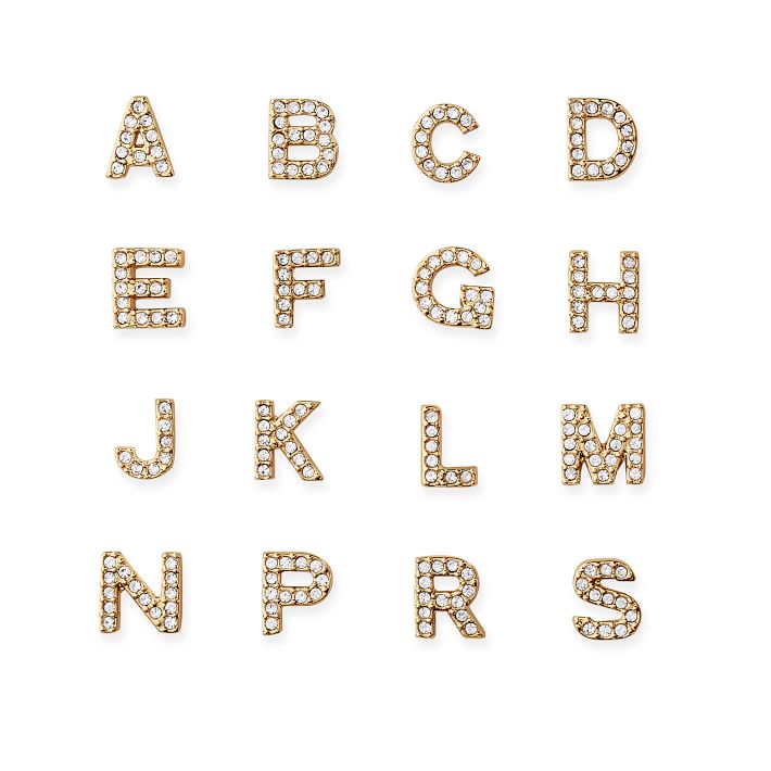 Single Letter Pavé Earrings Mark And Graham