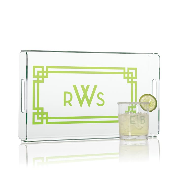 graphic rectangular acrylic tray mark and graham