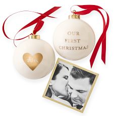 Personalized Christmas Ornaments Mark And Graham 2018 Ceramic Ornament Our First Christmas
