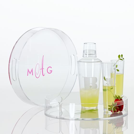 Graphic Round Acrylic Tray Mark and Graham