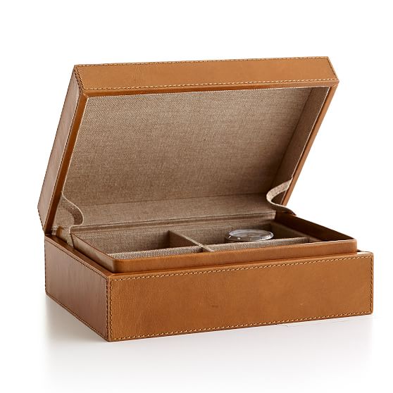 Rustic Leather Jewelry Box Mark and Graham