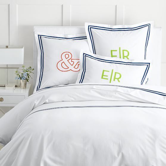Italian Double Ribbon Duvet Sham Mark And Graham