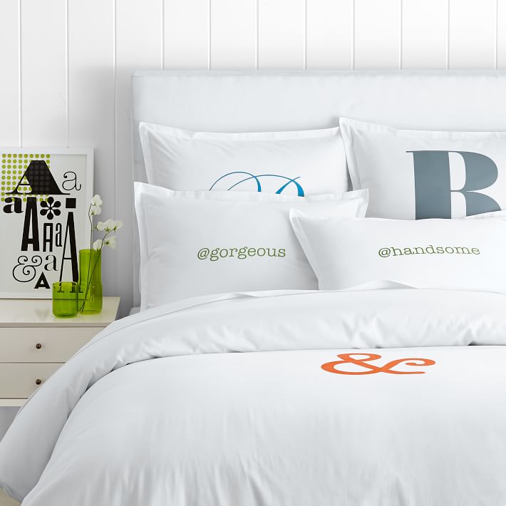 Make Your Mark Cotton Duvet Sham Personalized Or Monogrammed Make Your Mark Cotton Duvet Sham Personalized Or Monogrammed And Graham