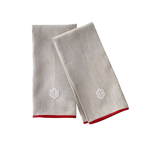 Typographers Guest Towels, Set of 2, Red
