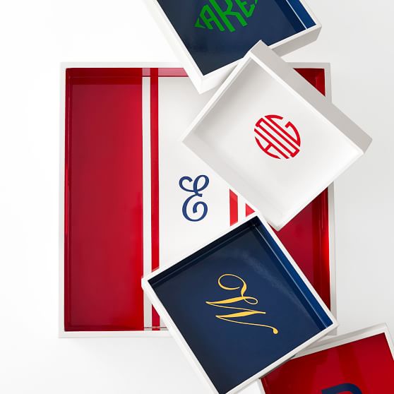 Color Pop Monogrammed Dresser Tray Mark and Graham