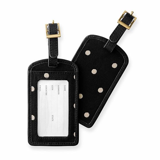 polka dot luggage strap
