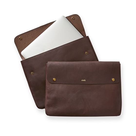Leather Laptop Folio Personalized Laptop Cover Mark and Graham